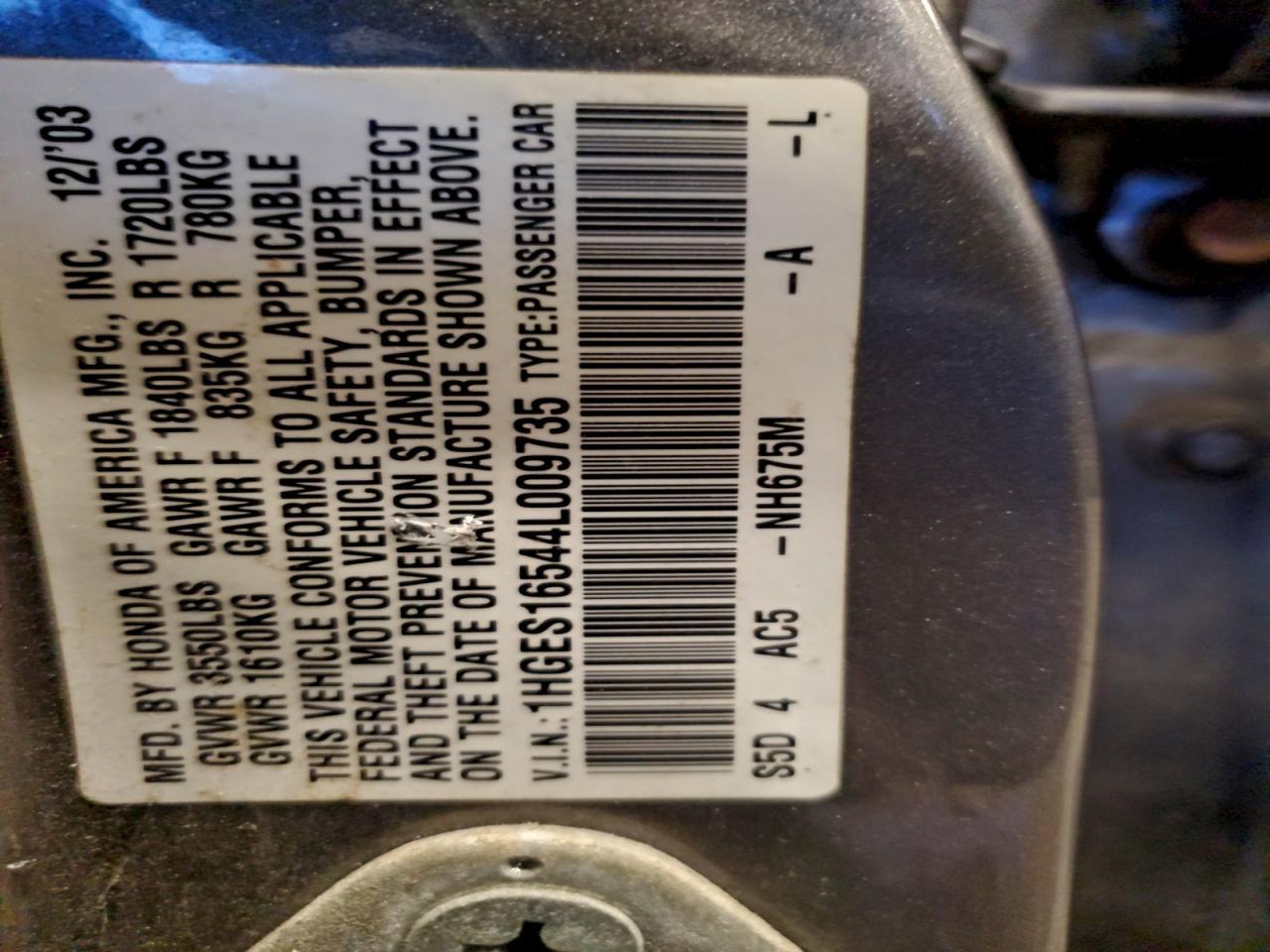 2004 HONDA CIVIC