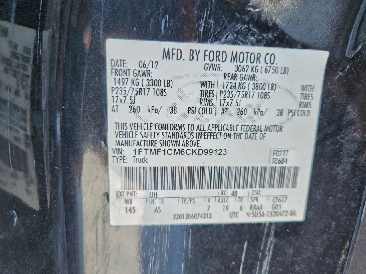 2012 FORD F-150