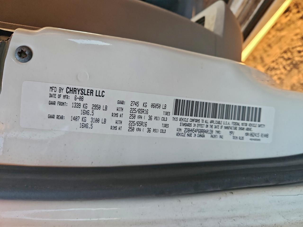 2008 DODGE GRAND CARAVAN