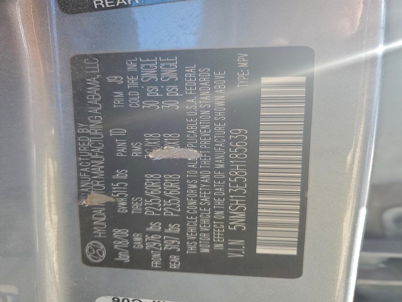 2008 HYUNDAI SANTA FE