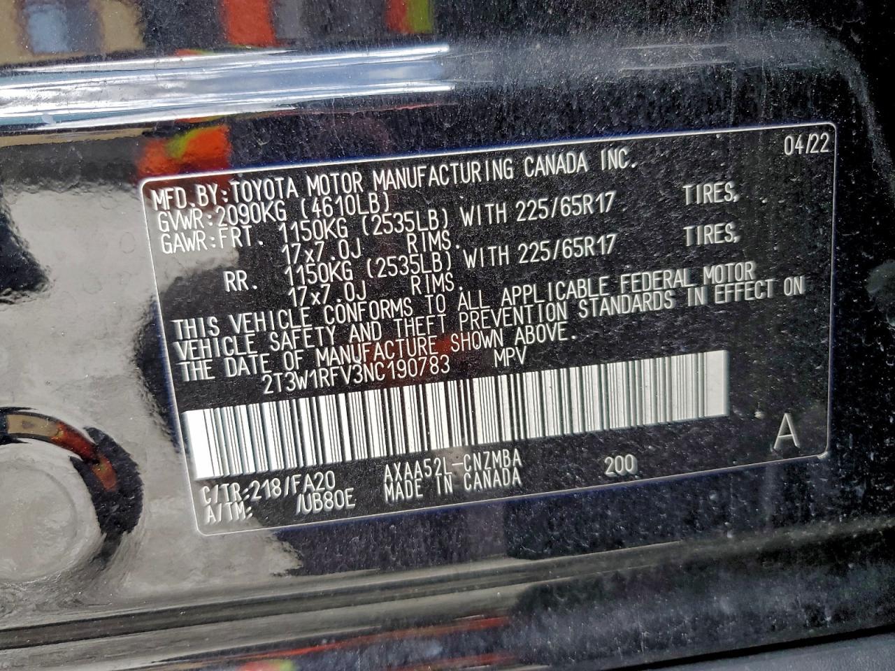 2022 TOYOTA RAV4