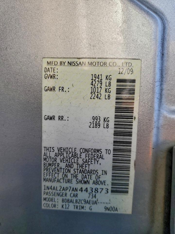 2010 NISSAN ALTIMA