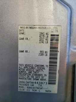 2010 NISSAN ALTIMA