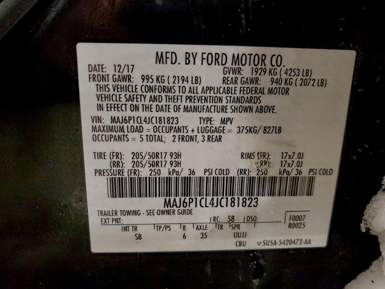 2018 FORD EcoSport