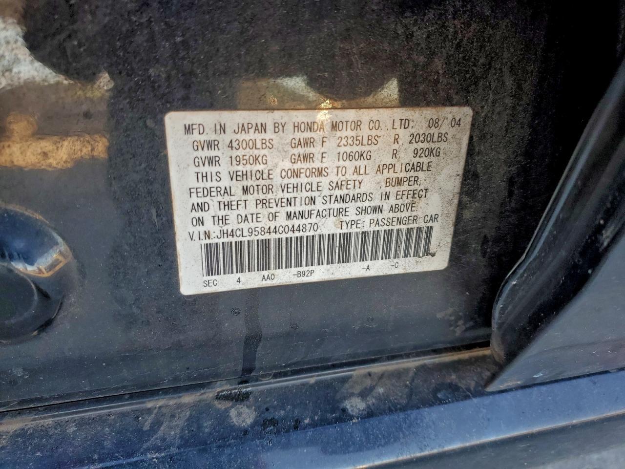 2004 ACURA TSX