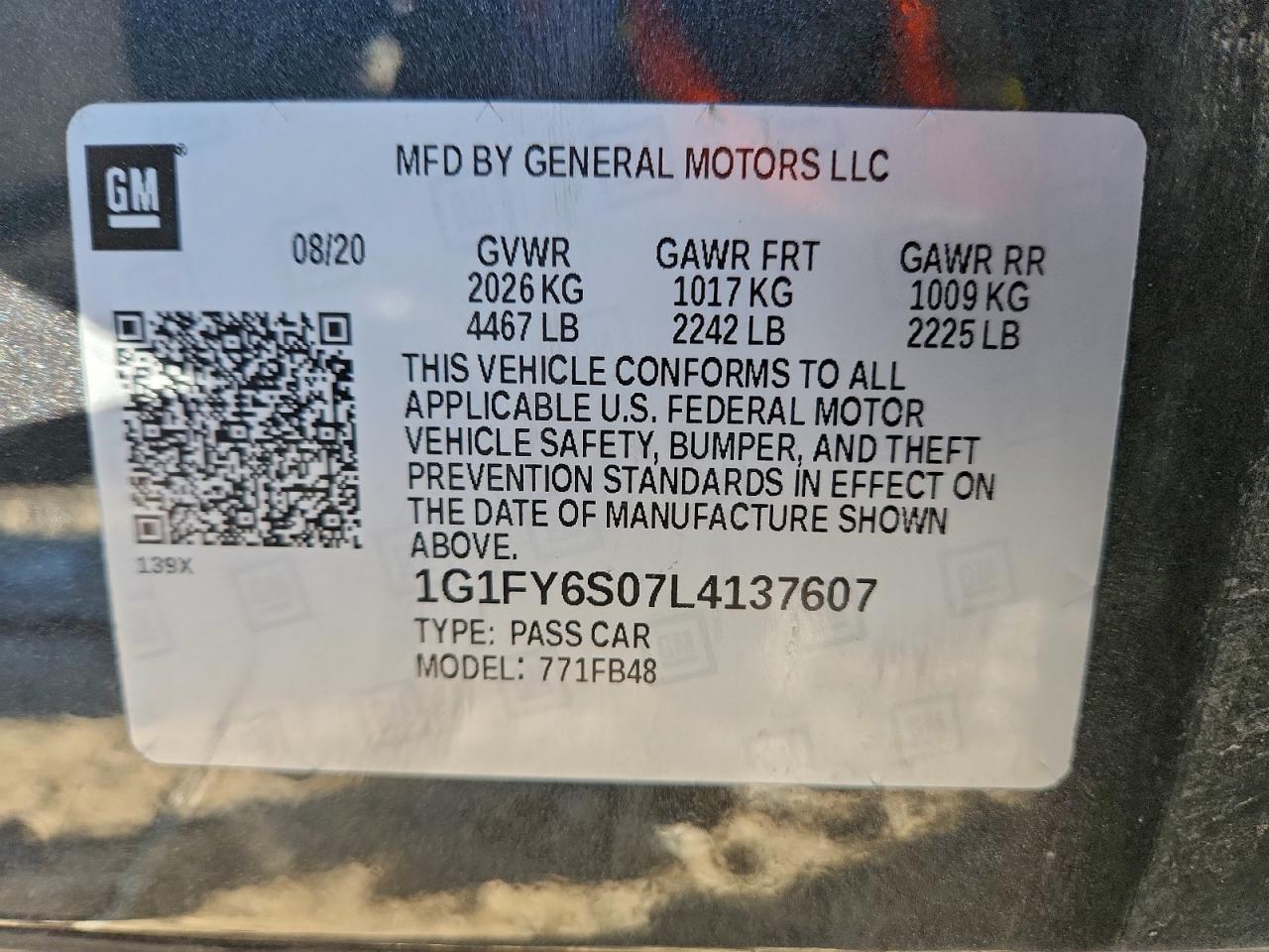 2020 CHEVROLET Bolt EV