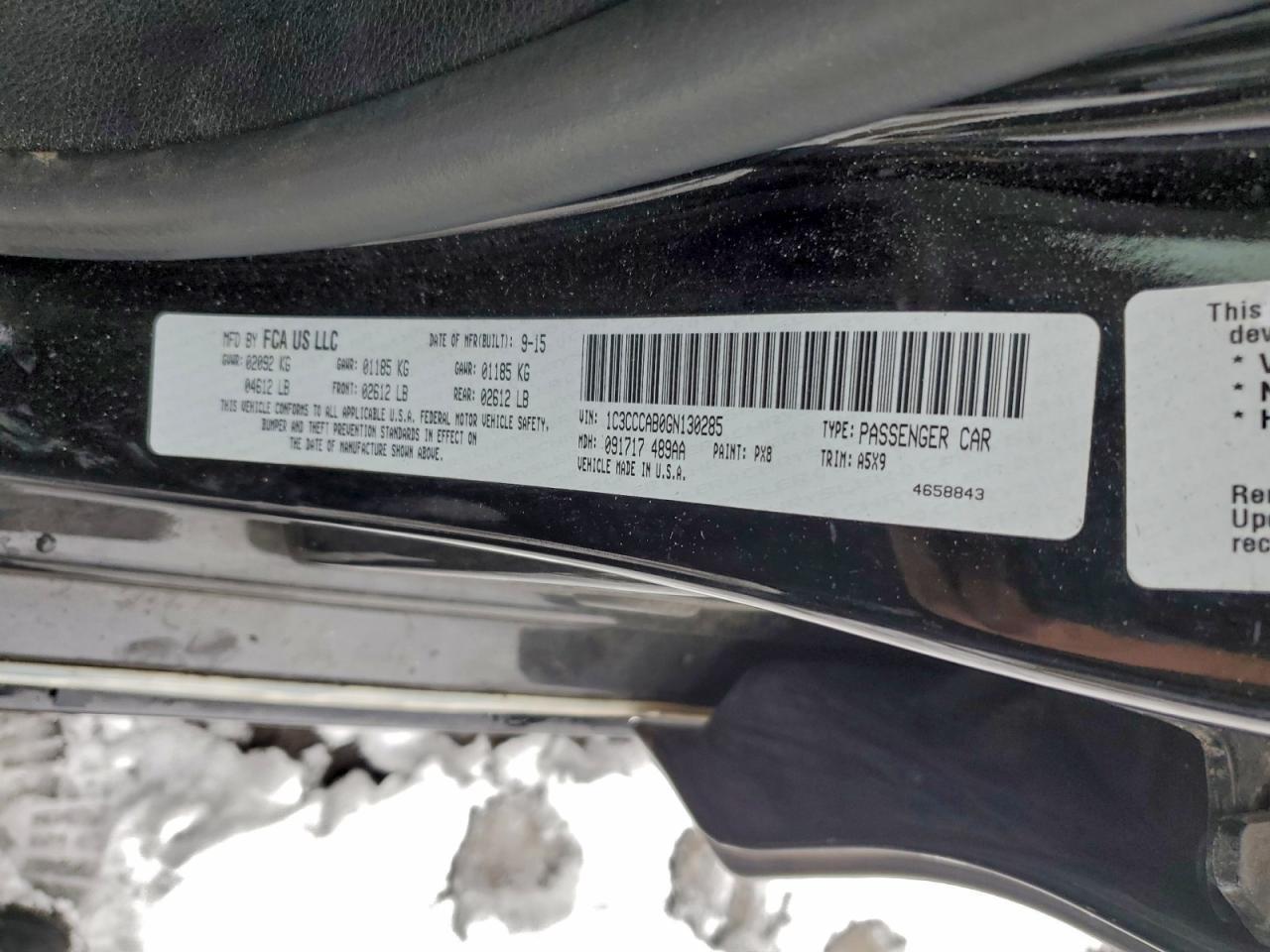 2016 CHRYSLER 200