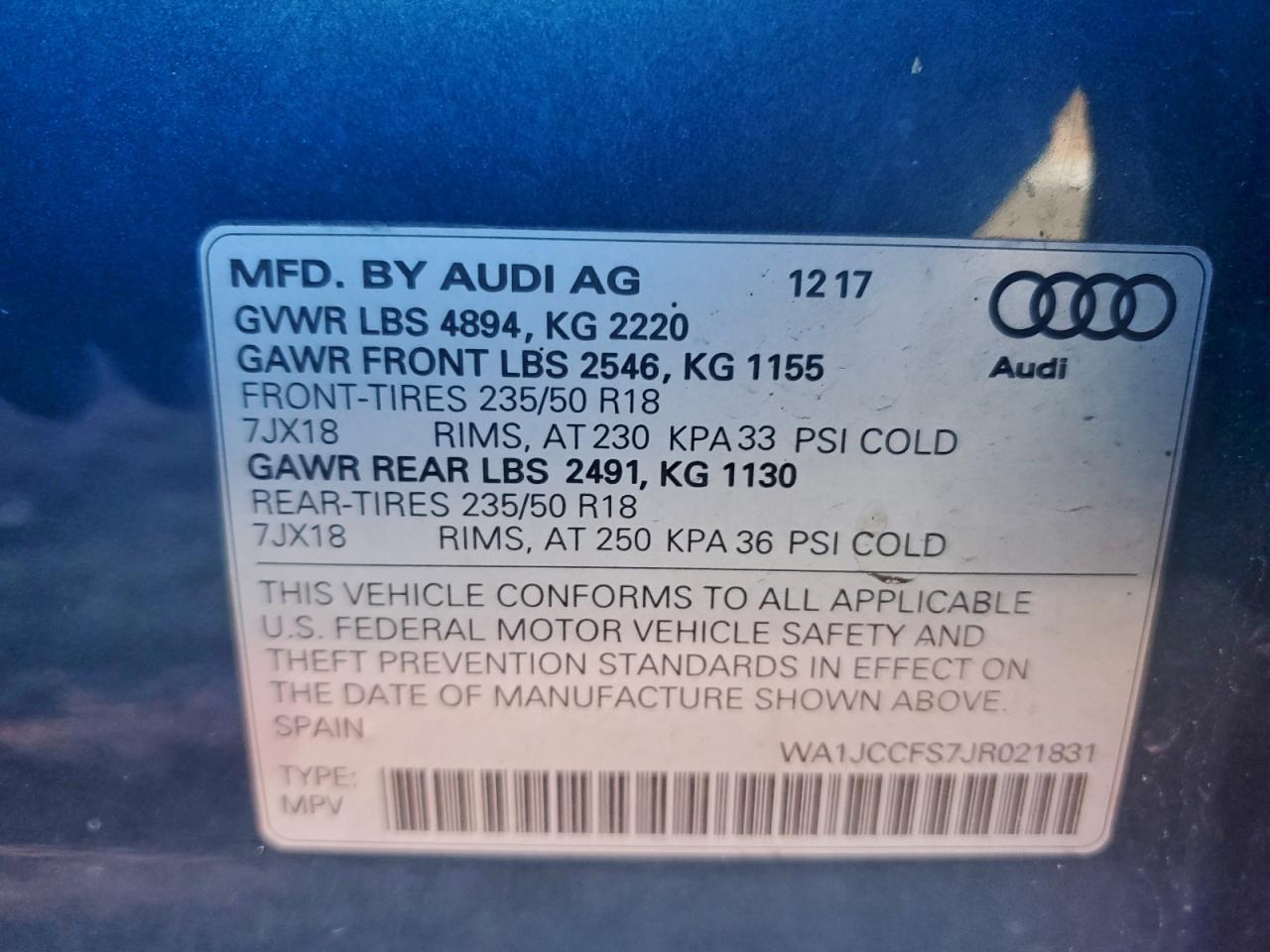 2018 AUDI Q3