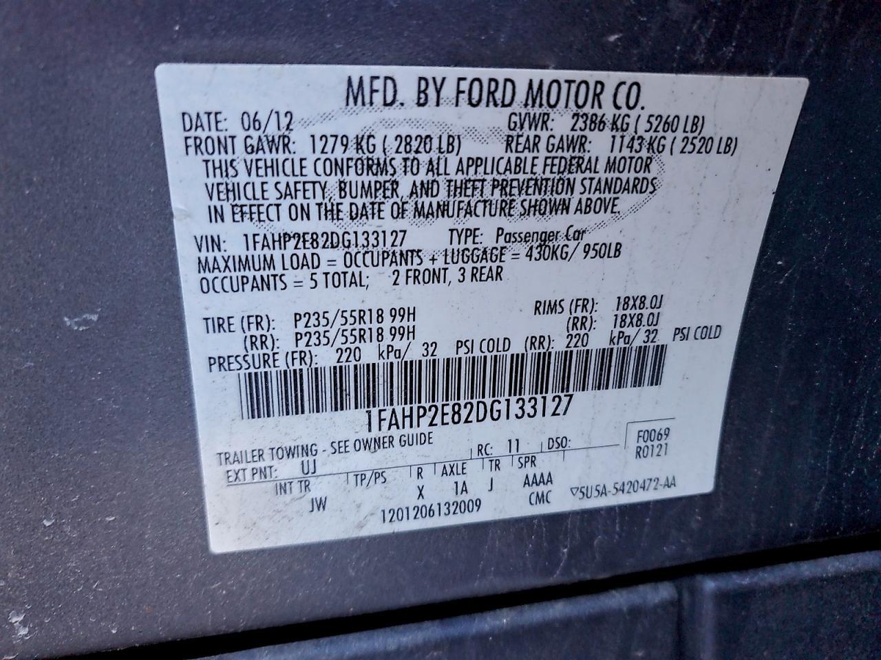 2013 FORD Taurus