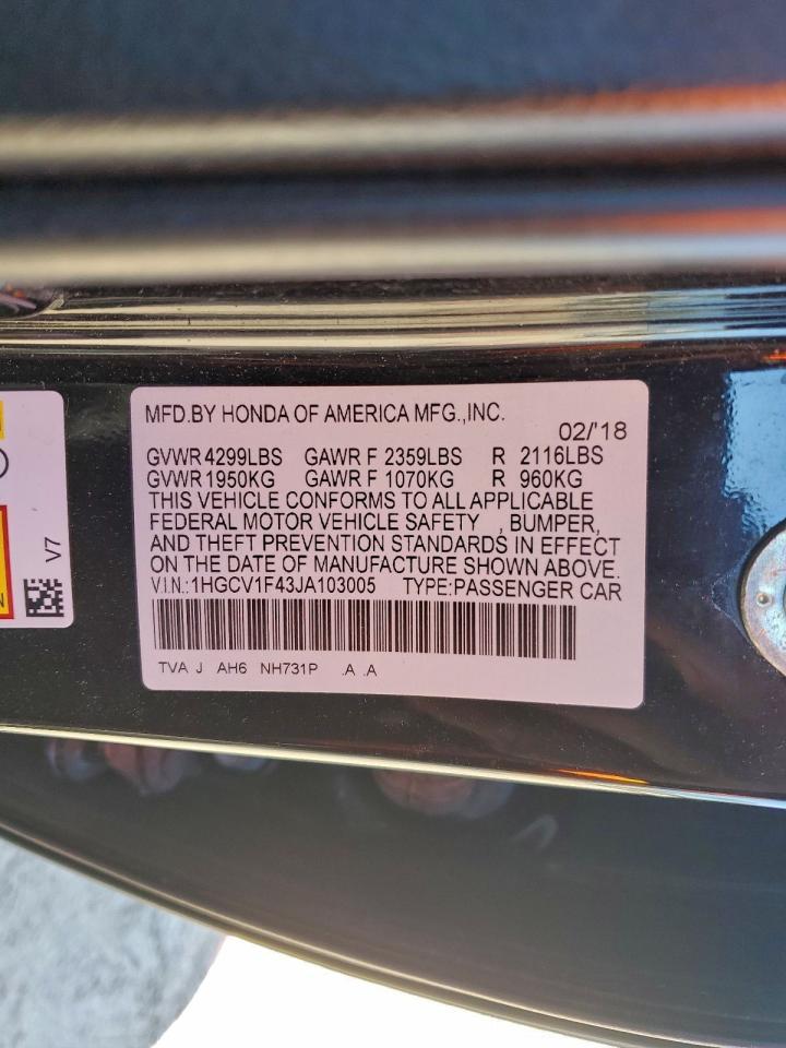 2018 HONDA ACCORD