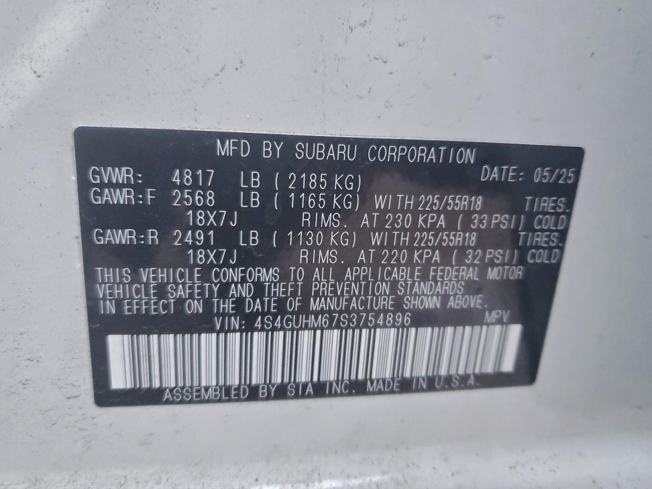 2025 SUBARU Crosstrek