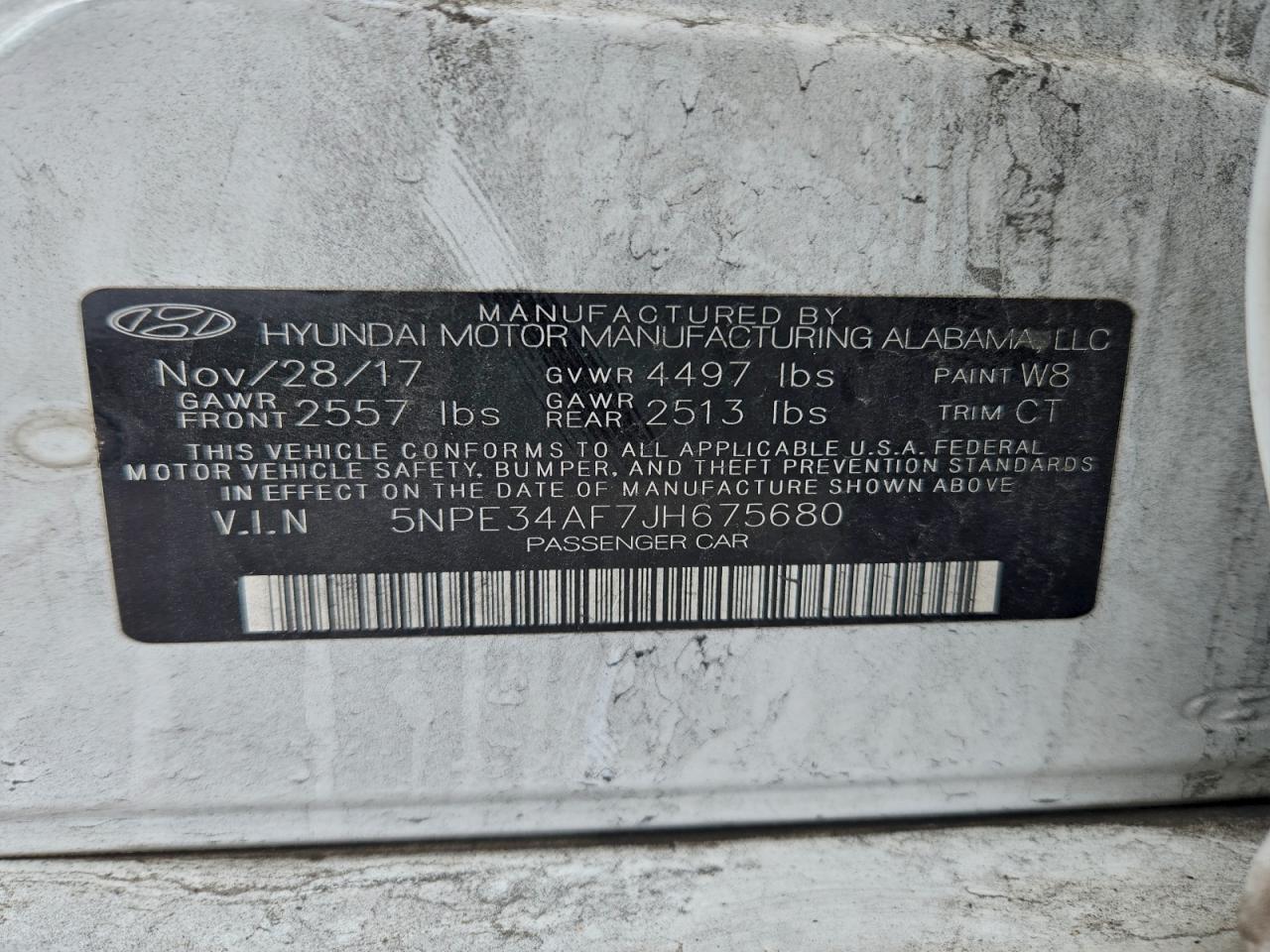 2018 HYUNDAI SONATA