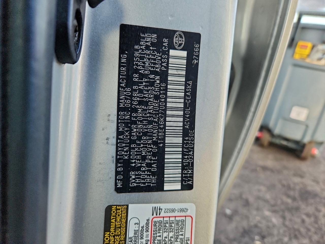 2007 TOYOTA CAMRY