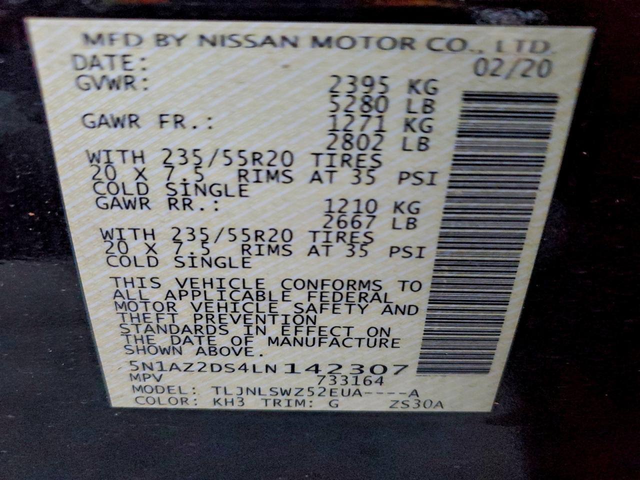 2020 NISSAN MURANO