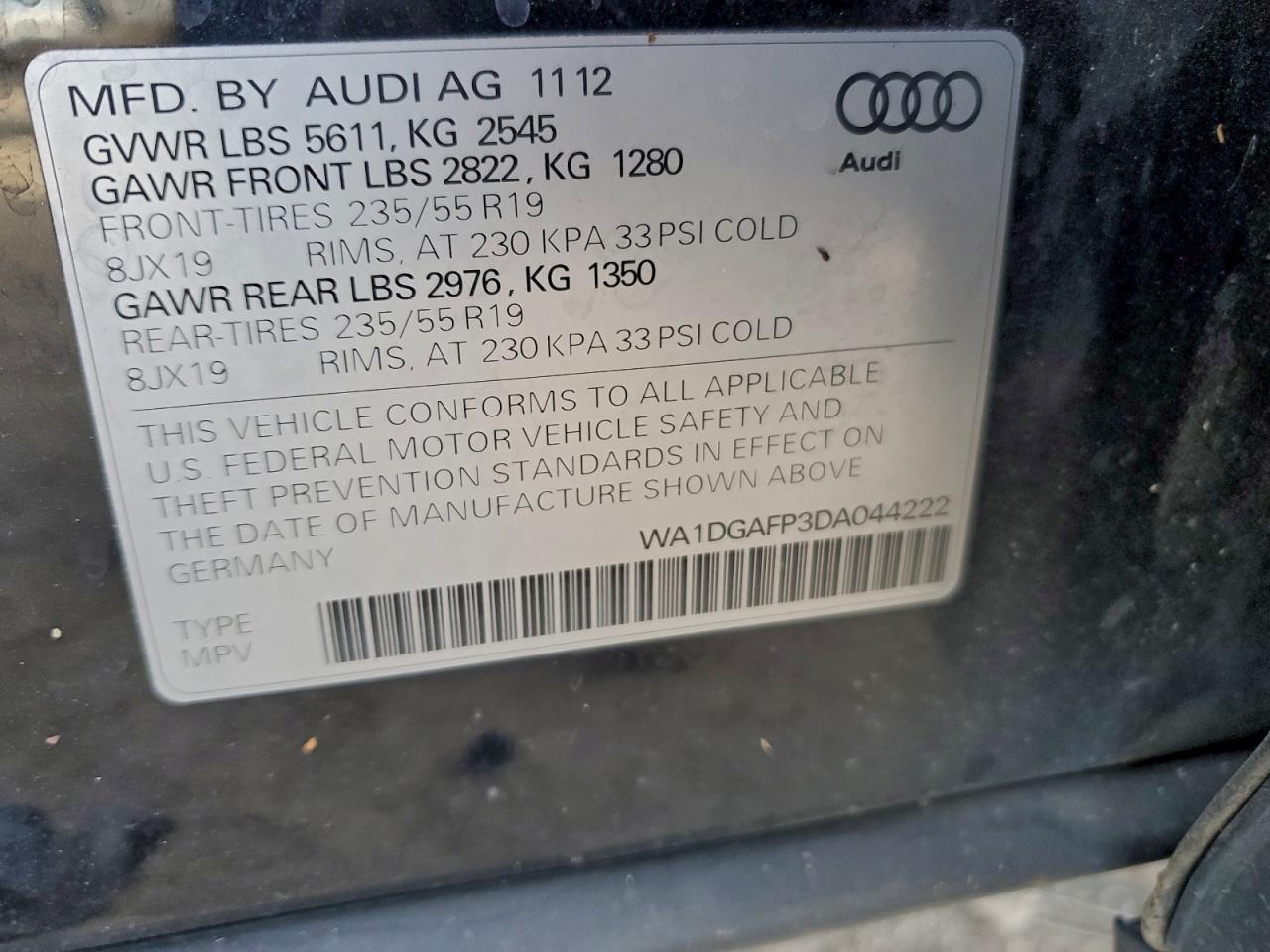 2013 AUDI Q5