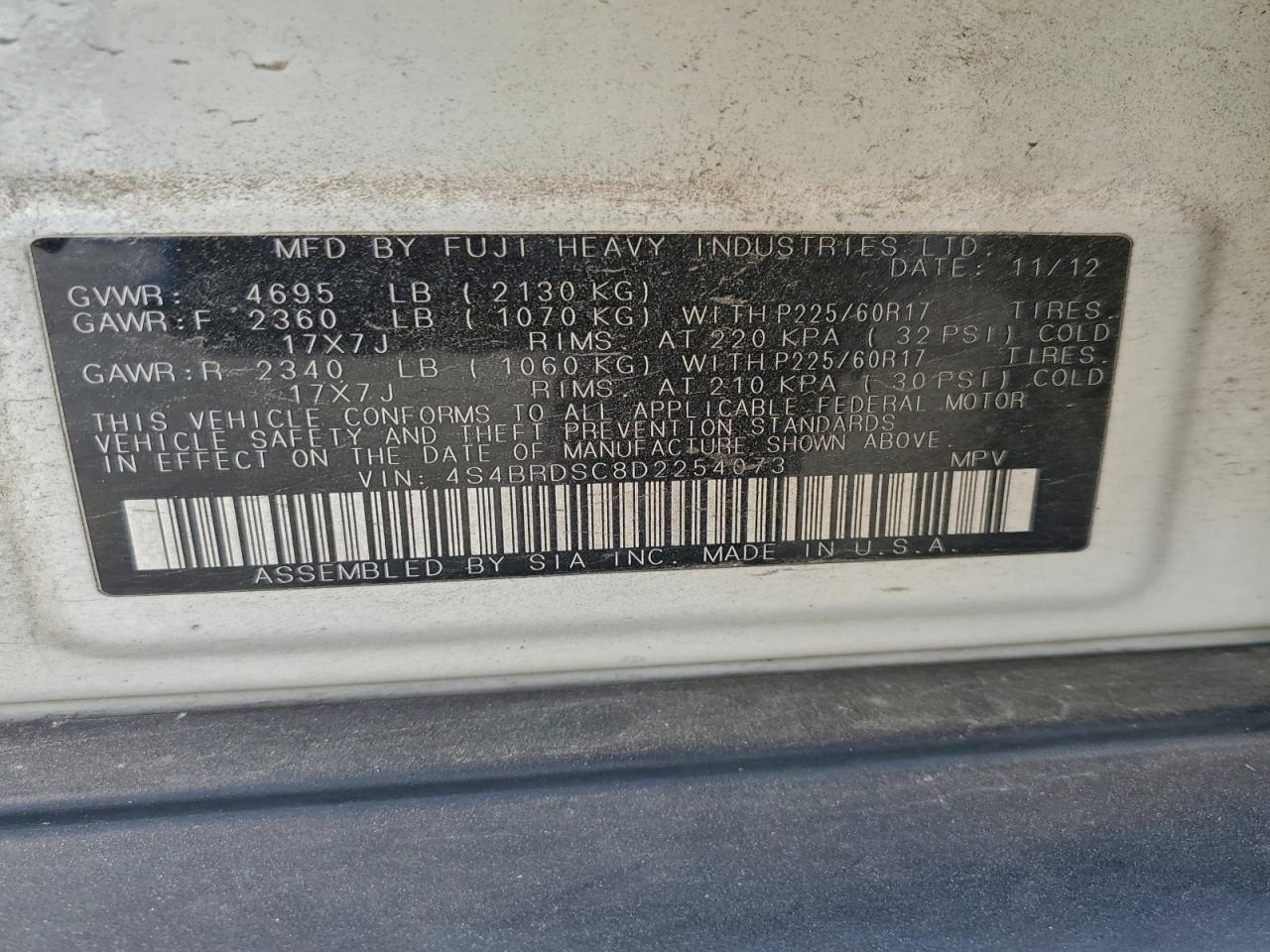 2013 SUBARU Outback