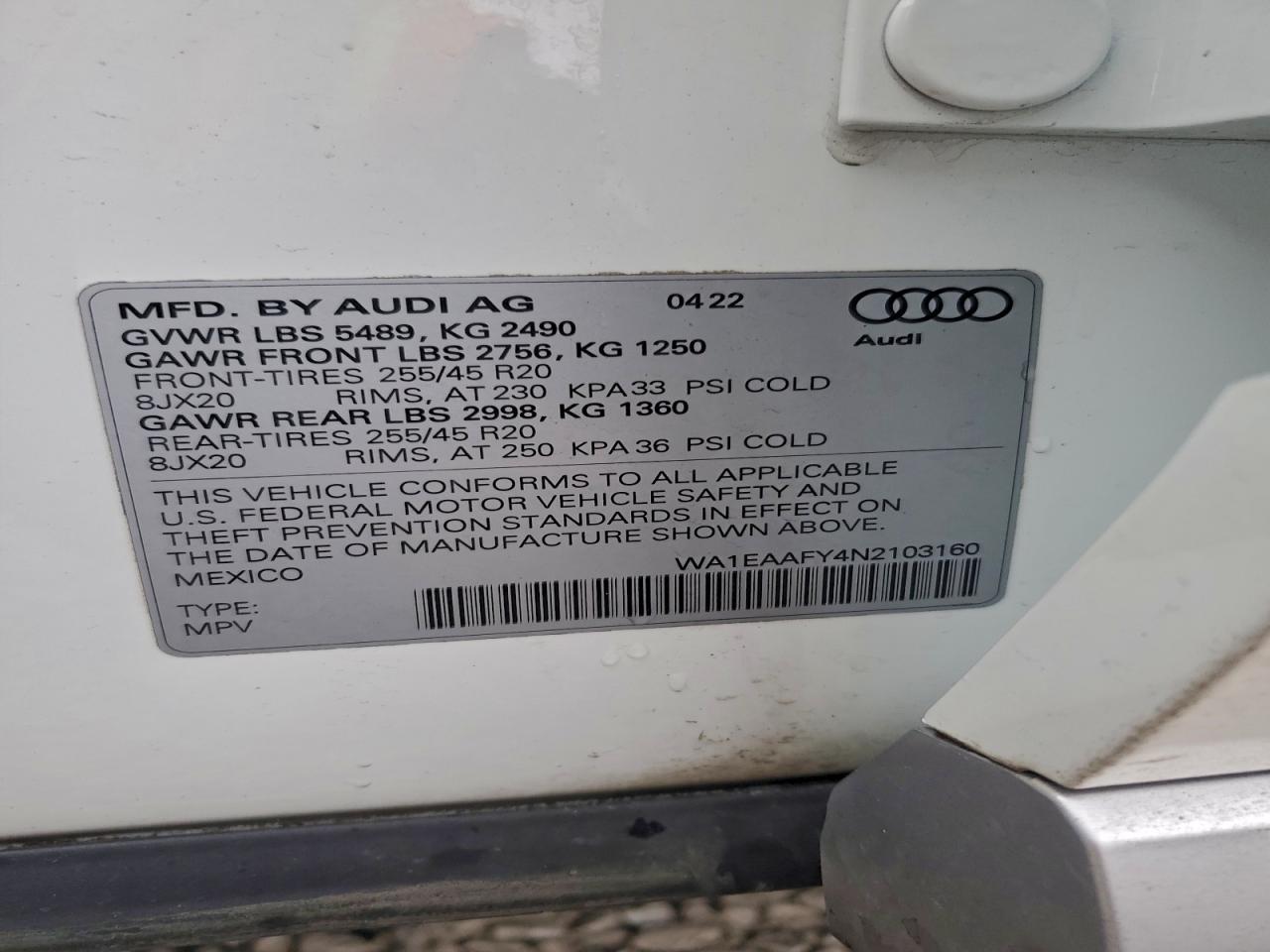 2022 AUDI Q5