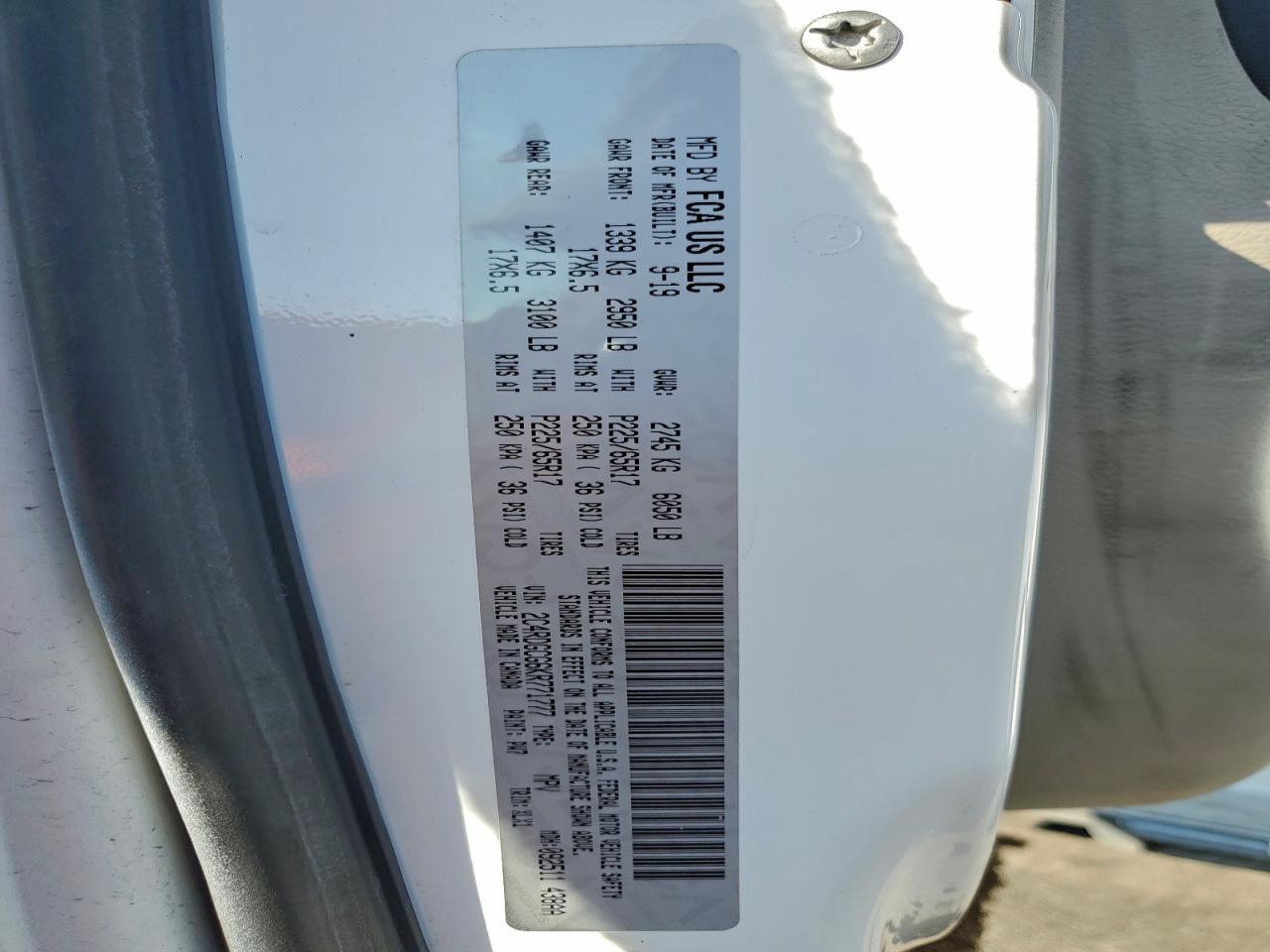 2019 DODGE GRAND CARAVAN