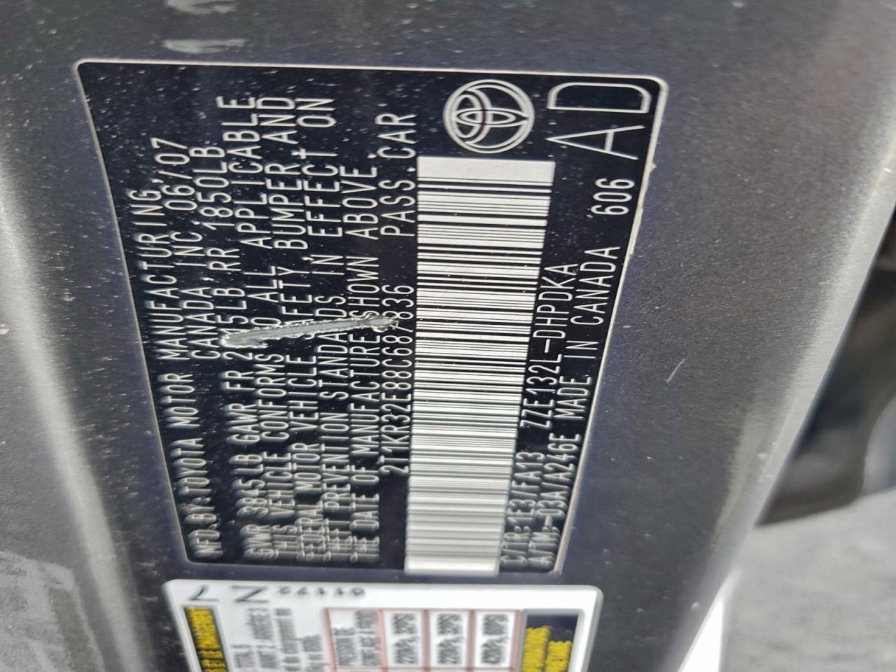 2008 TOYOTA COROLLA
