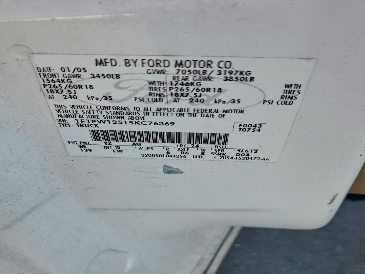 2005 FORD F-150