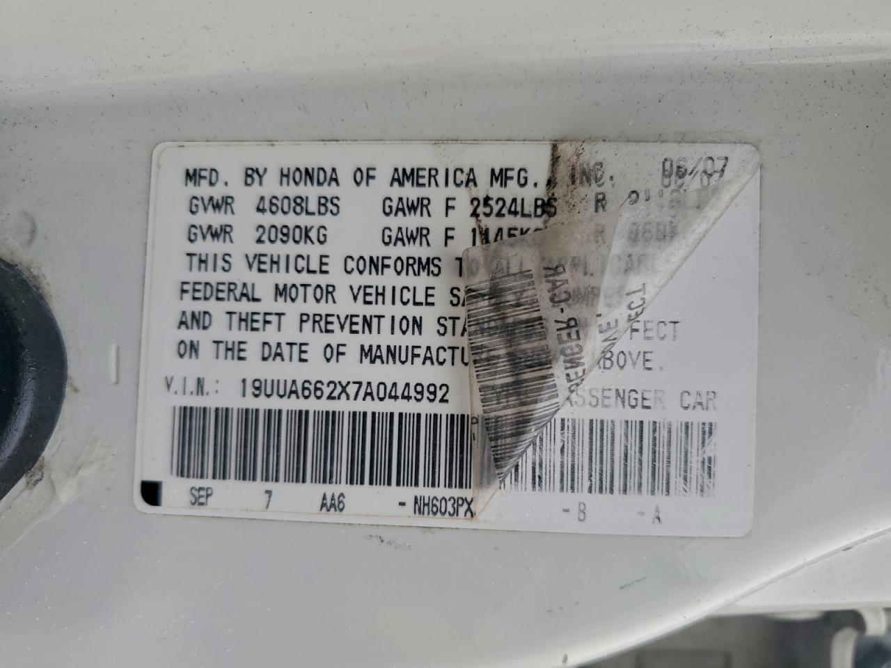 2007 ACURA TL