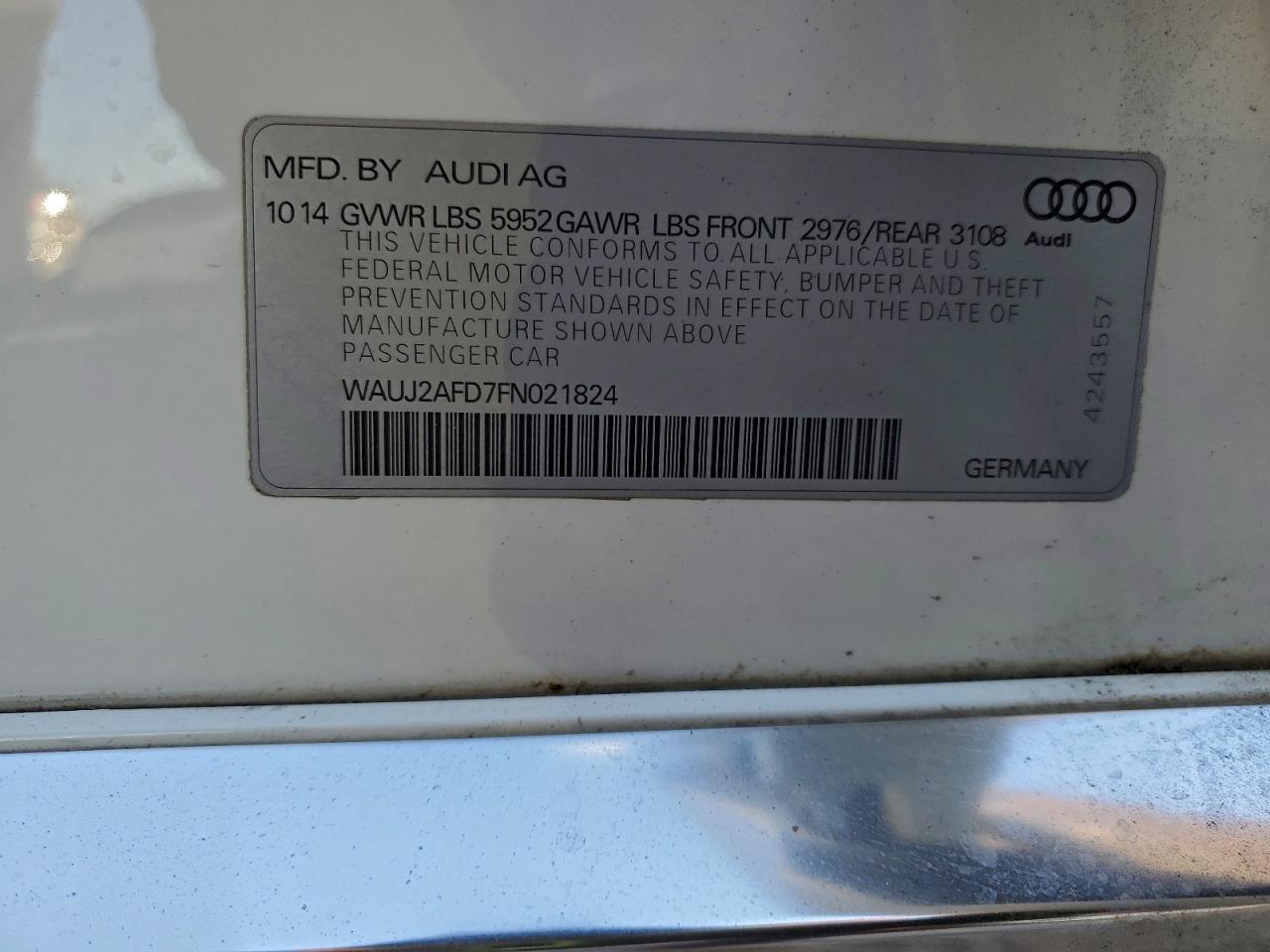 2015 AUDI A8 QUATTRO