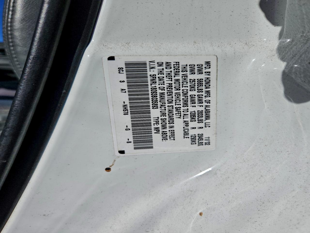 2003 HONDA ODYSSEY