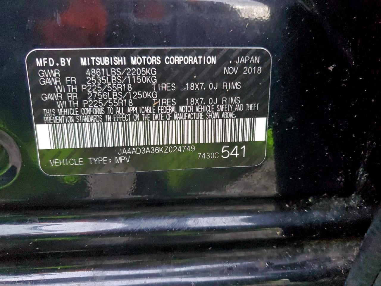 2019 MITSUBISHI outlander