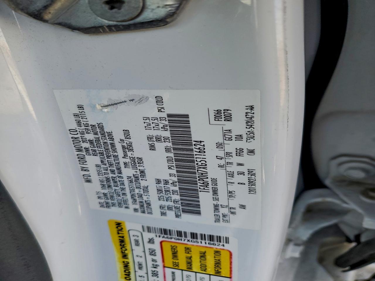 2016 FORD FUSION