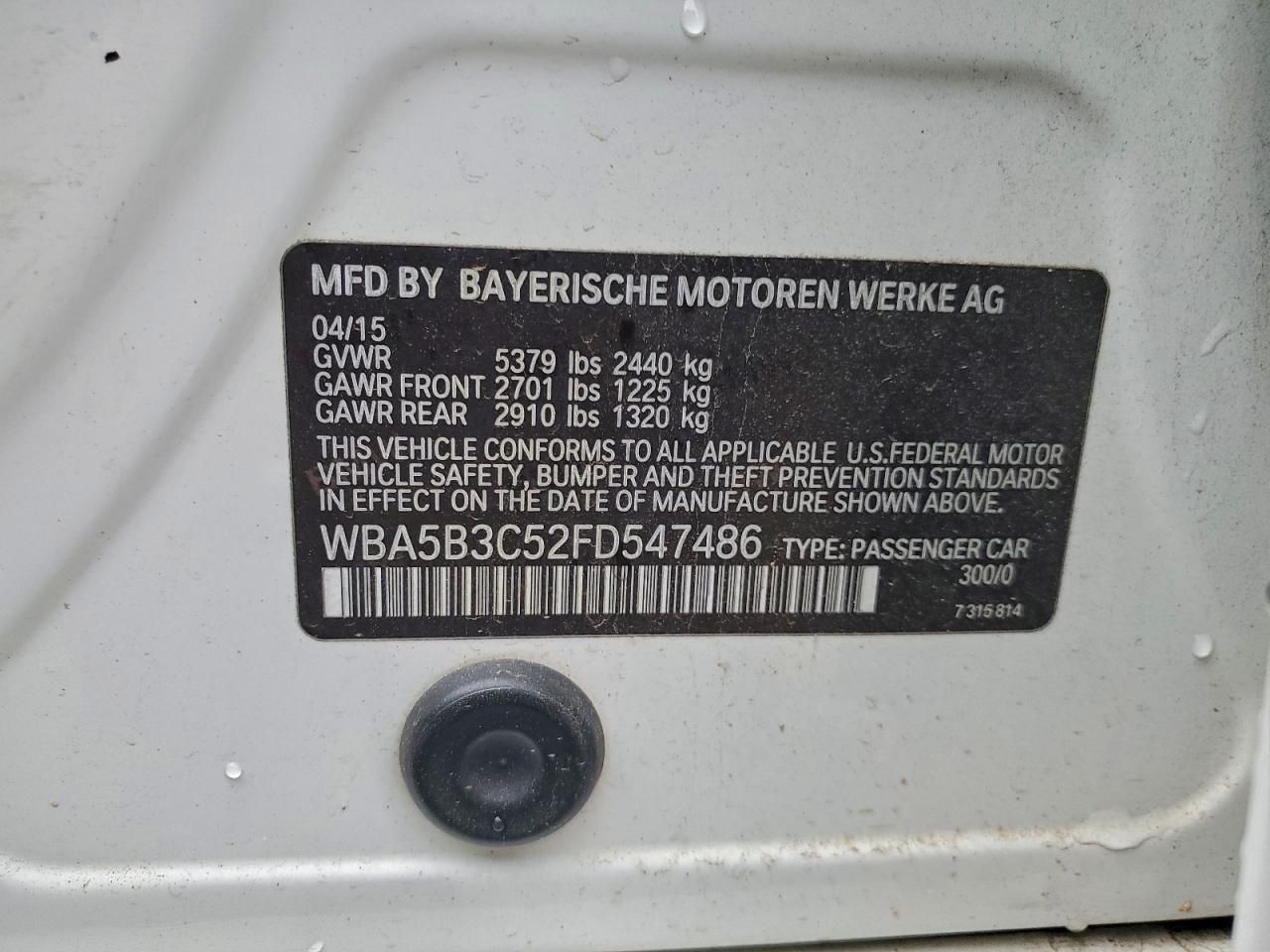 2015 BMW 5 series