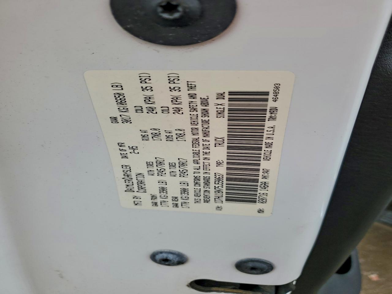 2005 DODGE RAM 1500
