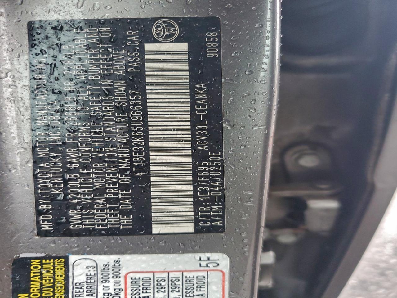 2005 TOYOTA CAMRY