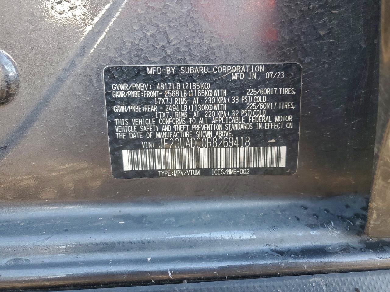 2024 SUBARU Crosstrek