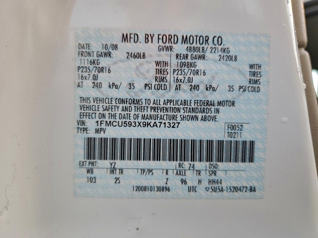 2009 FORD Escape Hybrid