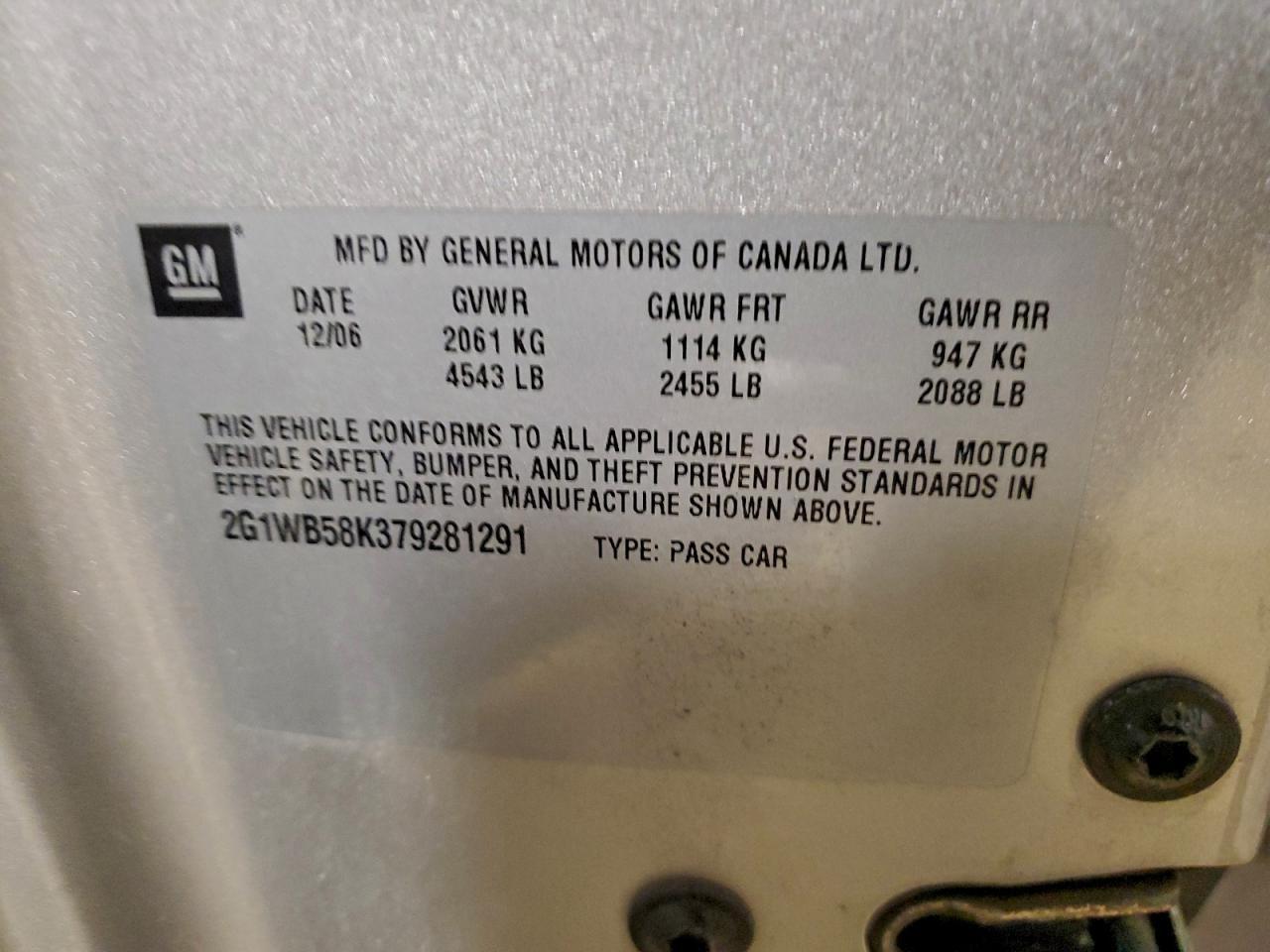 2007 CHEVROLET IMPALA