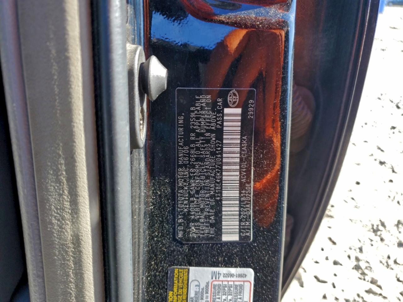 2007 TOYOTA CAMRY