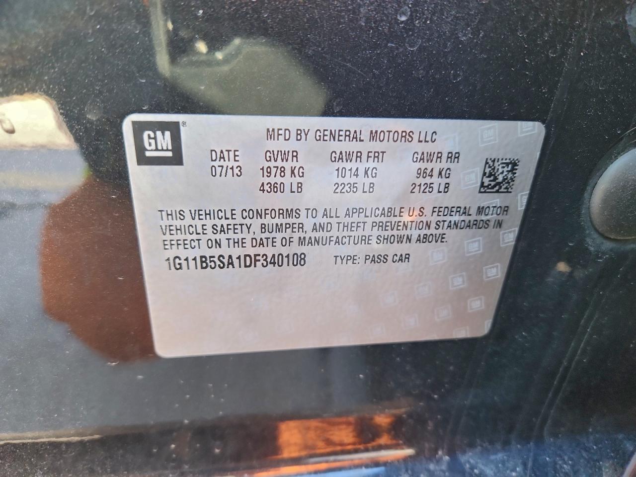 2013 CHEVROLET MALIBU