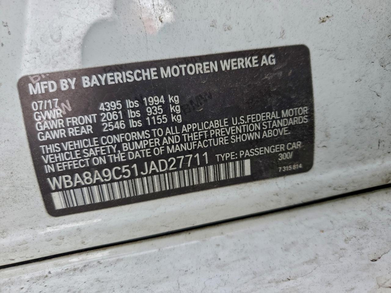 2018 BMW 3 SERIES
