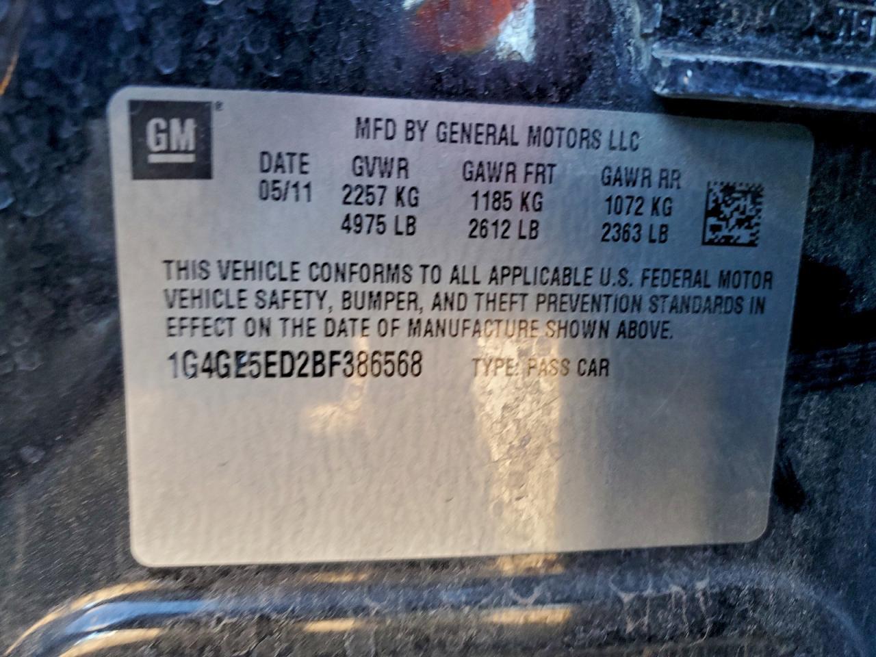 2011 BUICK LACROSSE