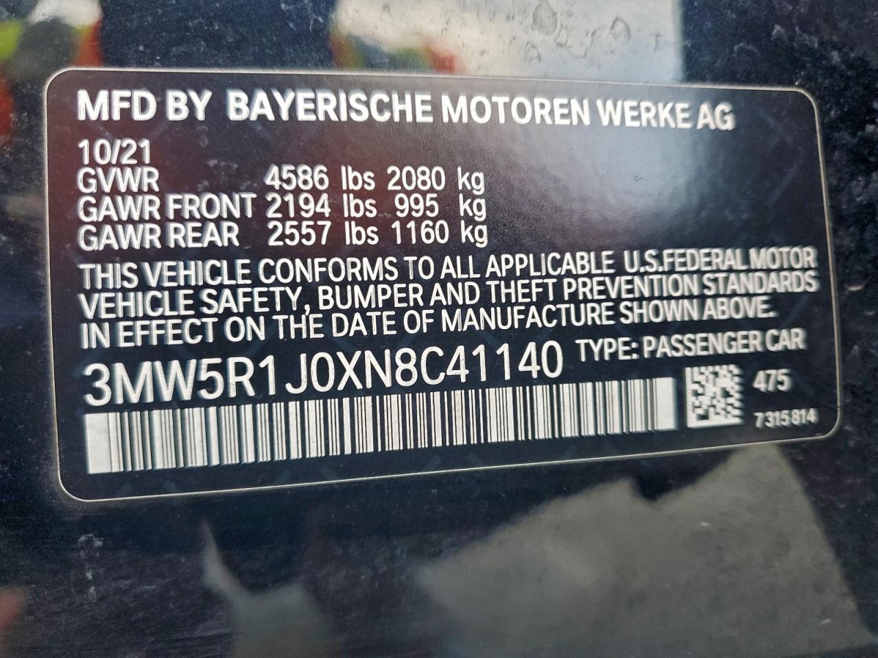 2022 BMW 3 SERIES