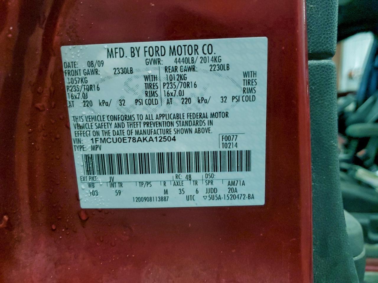 2010 FORD ESCAPE