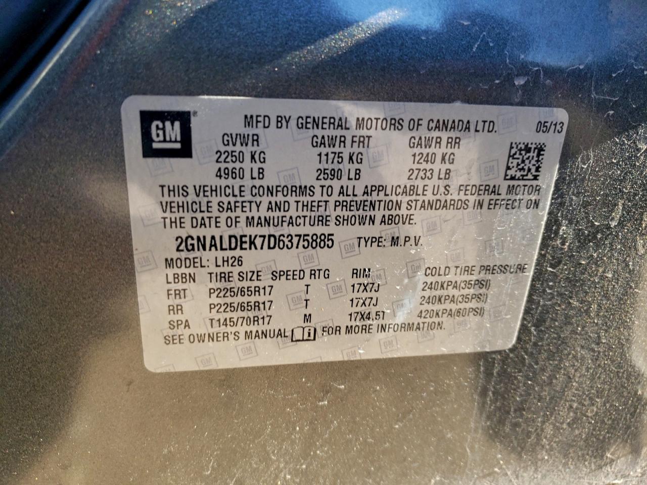 2013 CHEVROLET EQUINOX
