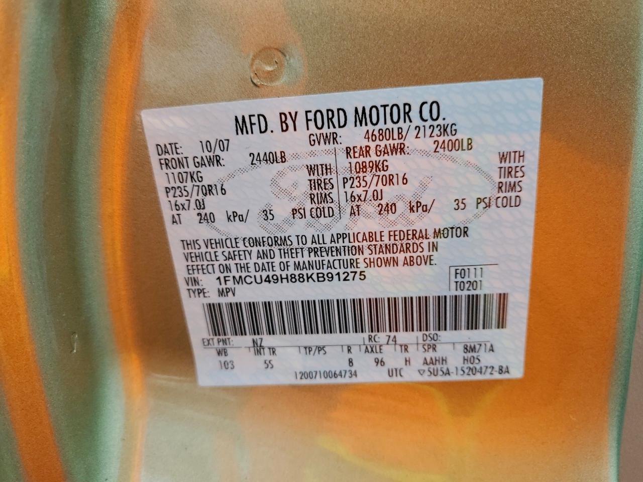 2008 FORD ESCAPE
