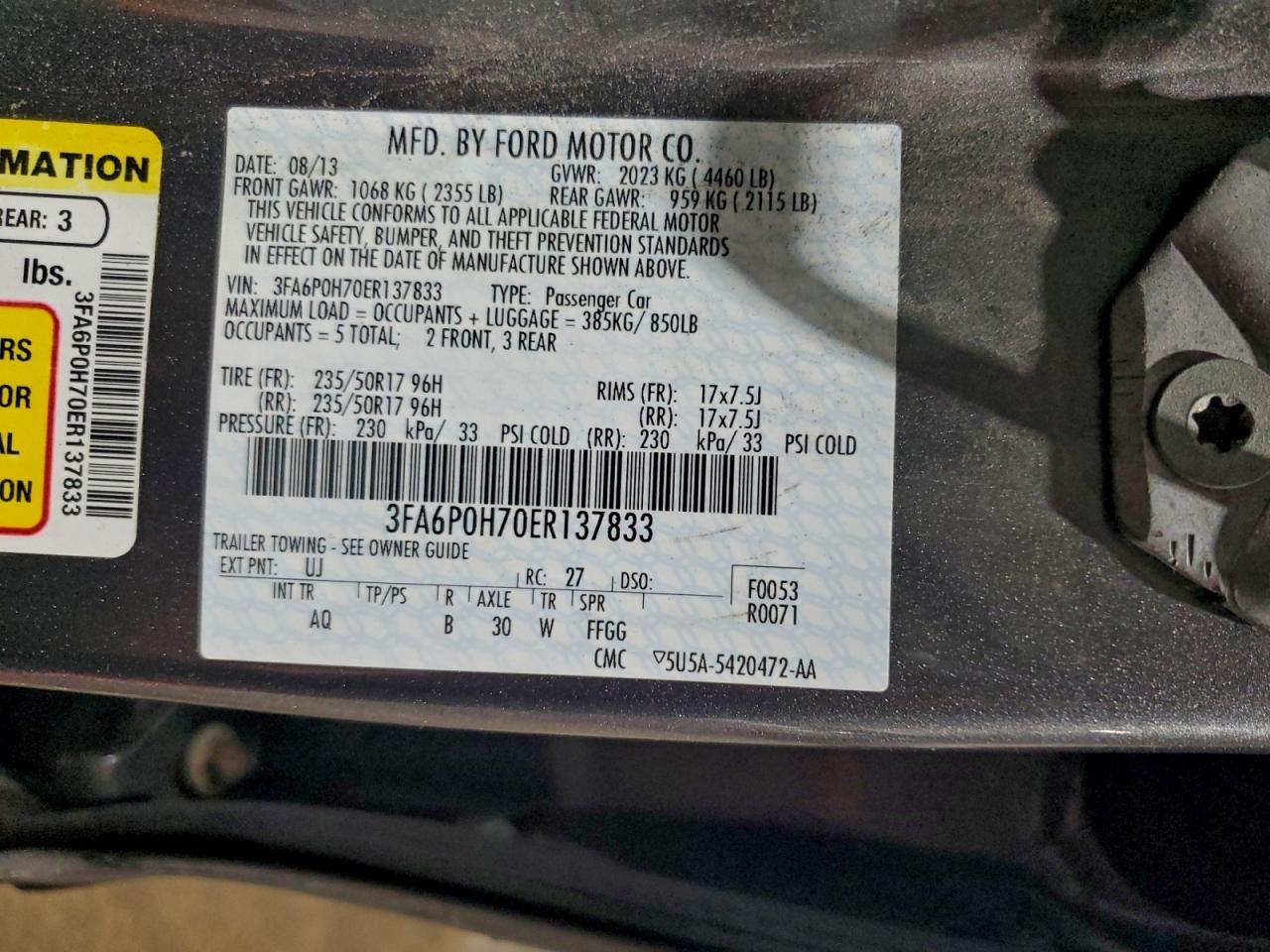 2014 FORD FUSION