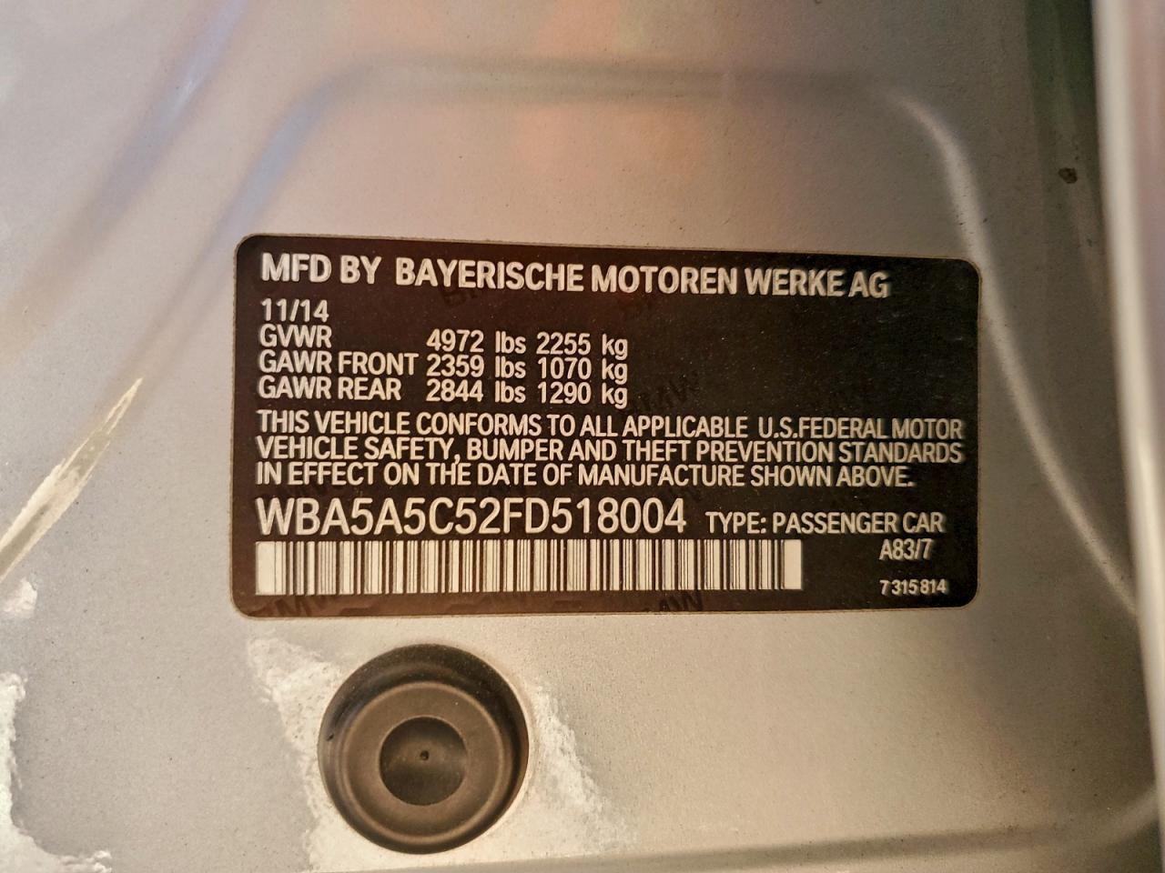 2015 BMW 5 series