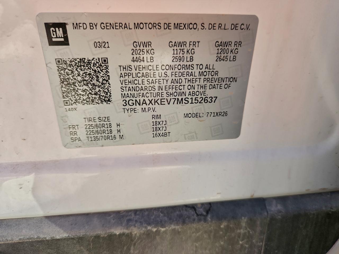 2021 CHEVROLET EQUINOX