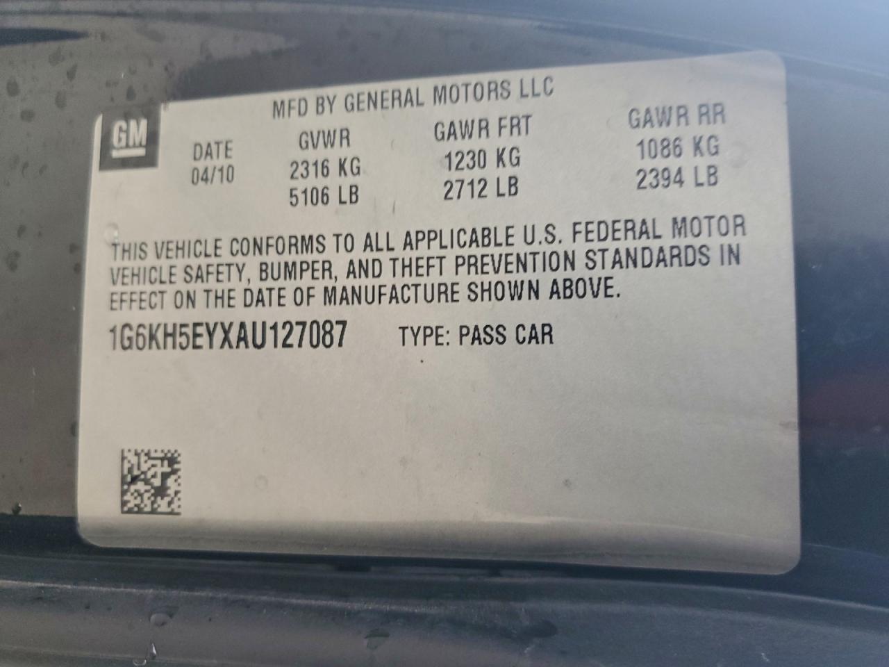 2010 CADILLAC DTS