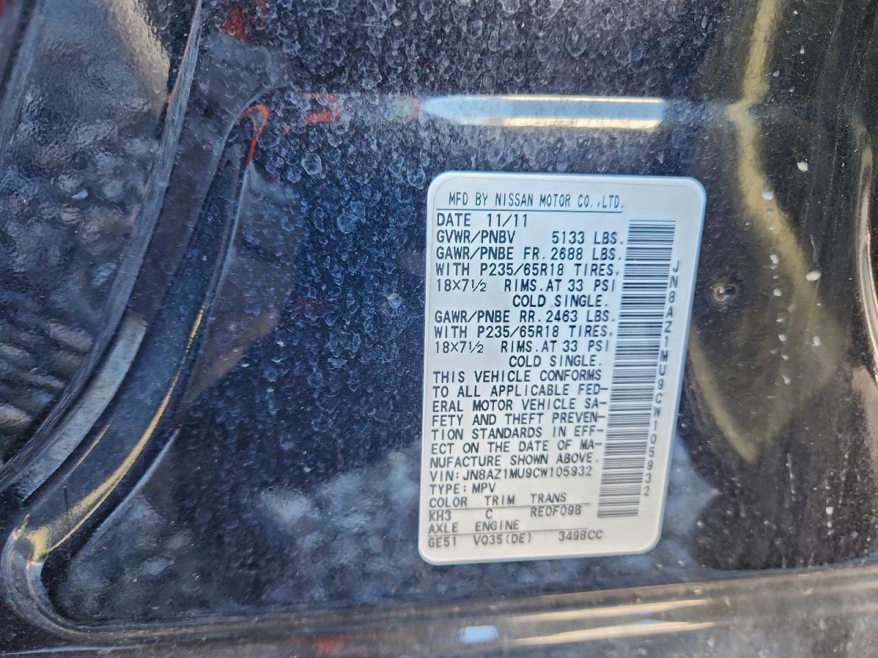 2012 NISSAN MURANO