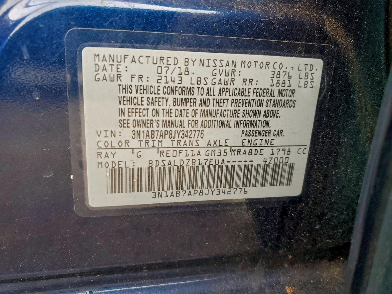 2018 NISSAN SENTRA