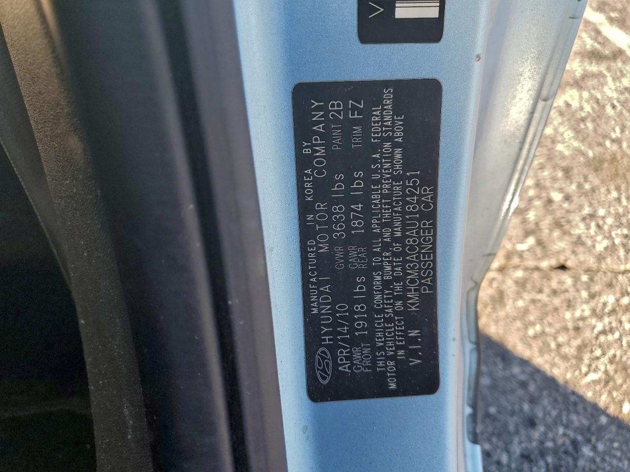 2010 HYUNDAI ACCENT